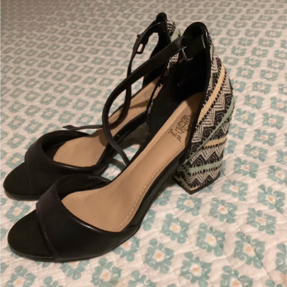 Black and Patterned Women's Heels
